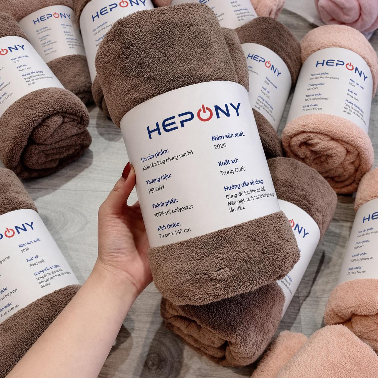 Khăn Tắm Lông Nhung HEPONY 🛁 4