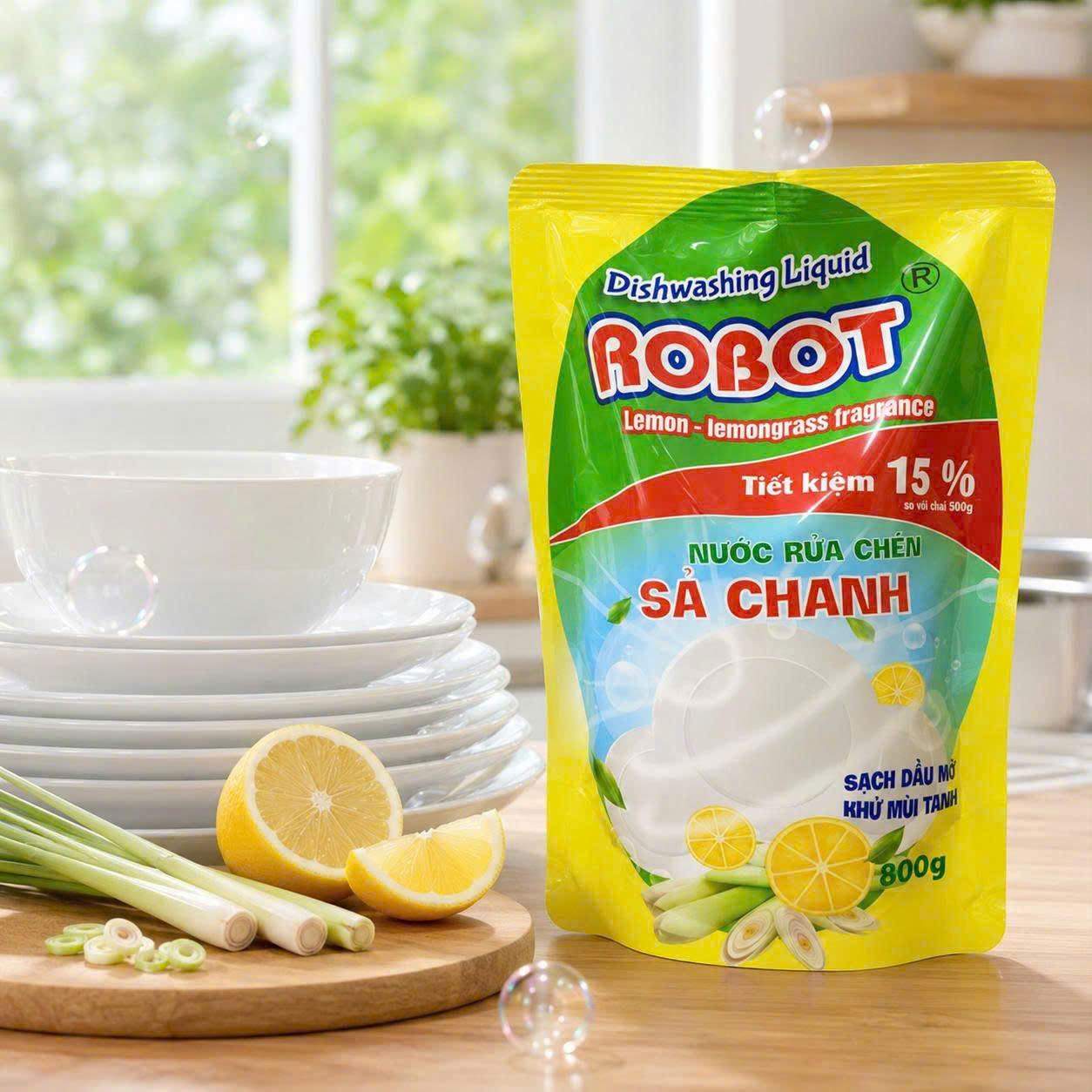 Nước Rửa Chén Robot Túi 800gr Full Vat  2