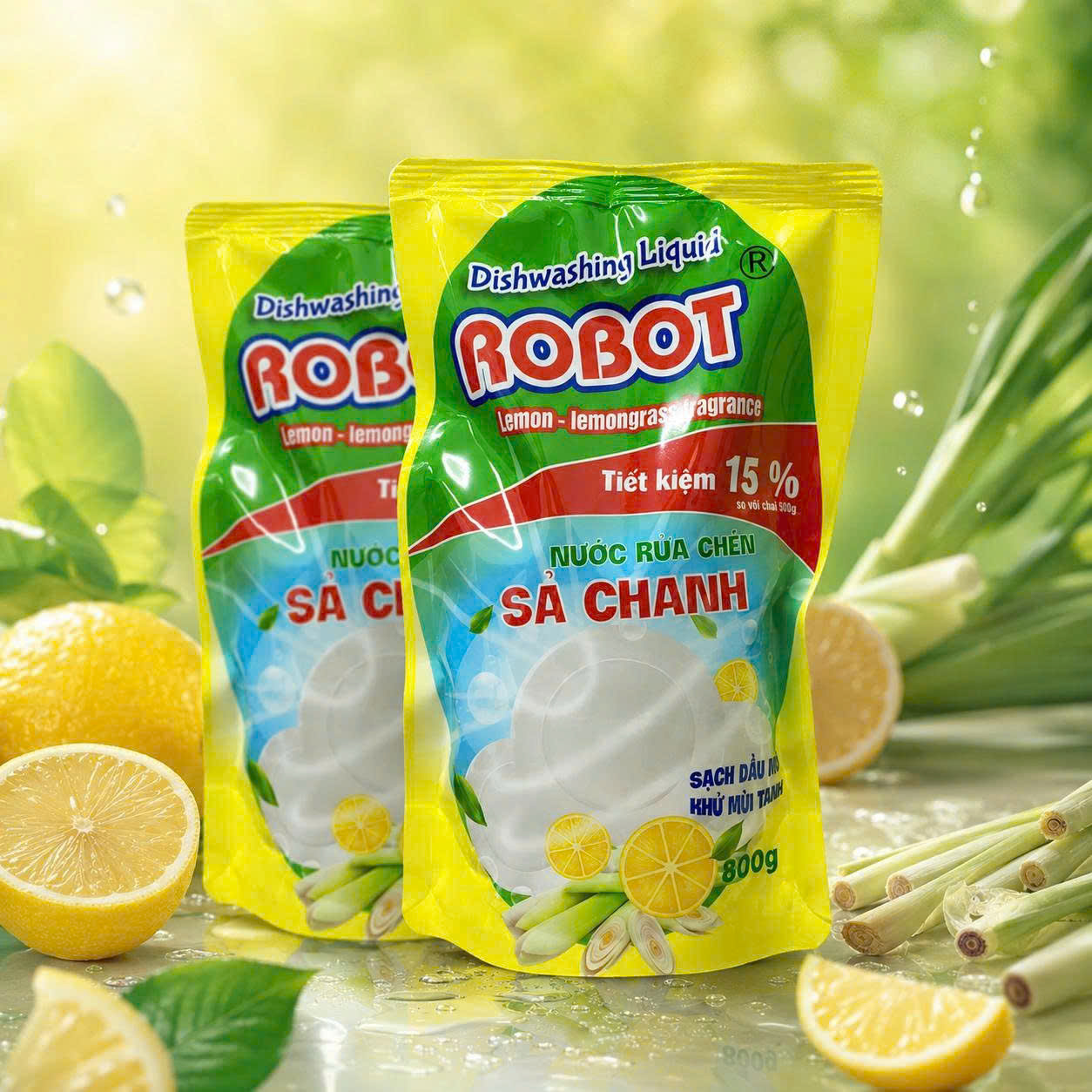 Nước Rửa Chén Robot Túi 800gr Full Vat  3